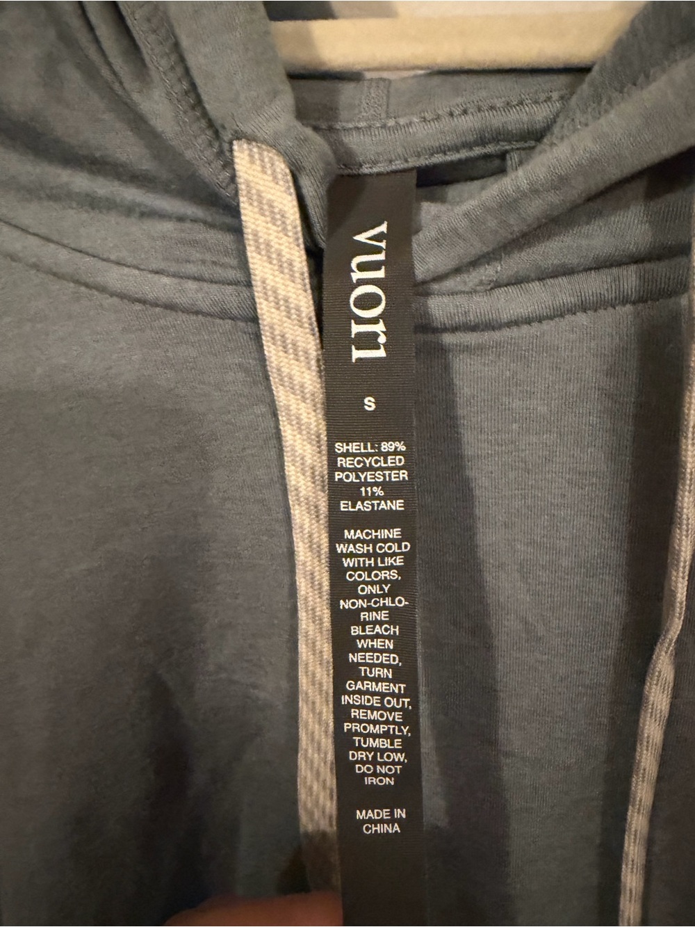 Grey/Blue Lightweight Vuori Hoodie - Picture 3 of 3